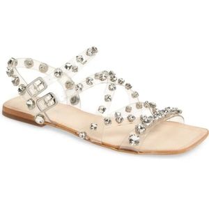 Jeffrey Campbell clear rhinestone sandal